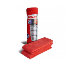 Набір серветок із мікрофібри для кузова червона 2 шт 40х40 см SONAX Microfibre Cloths Outside