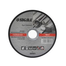 Диск відрізний 125х1мм по металу та нержавіючій сталі Sigma