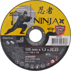Диск відрізний 125х1,2мм по металу та нержавіючій сталі NINJA