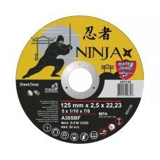 Диск відрізний 125х2,5мм по металу та нержавіючій сталі NINJA